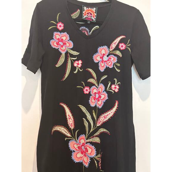 Johnny Was LIBBI TRAPUNTO T‑SHIRT DRESS XS - Picture 2 of 5